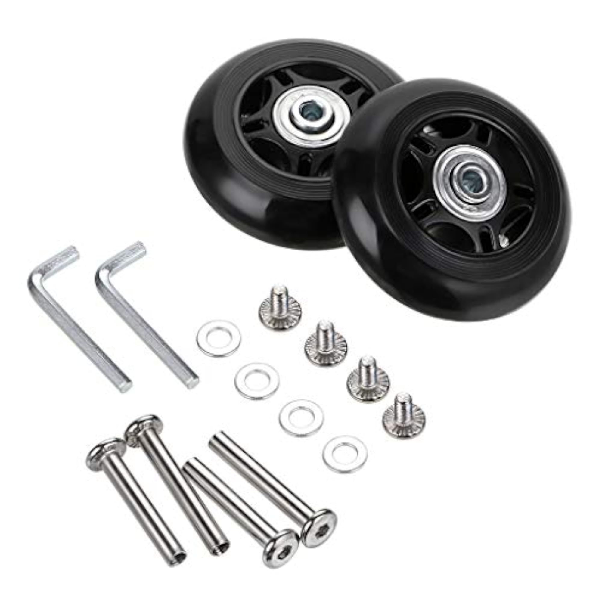 75mm x 24mm Single Luggage Suitcase Replacement Wheels Kit